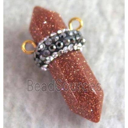 gold sand connector paved rhinestone