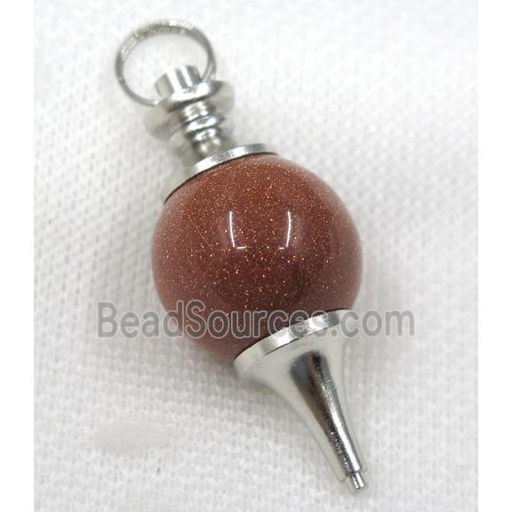 gold sandstone Globe pendant, round