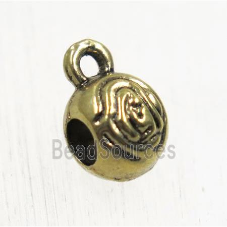 tibetan silver hanger, non-nickel, antique gold