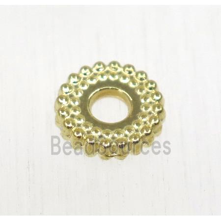 tibetan silver zinc beads, non-nickel, gold plated
