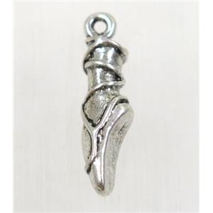 tibetan silver pendant, non-nickel, approx 5x21mm