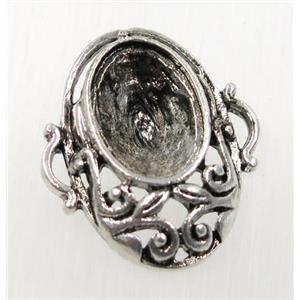 tibetan silver pendant, non-nickel, approx 17x25mm