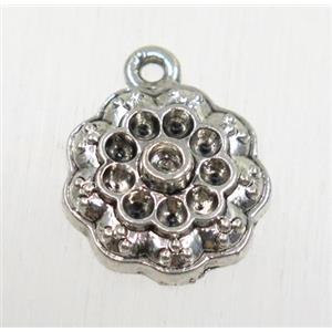 tibetan silver pendant, non-nickel, approx 13.5mm