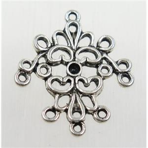 tibetan silver pendant, non-nickel, approx 27x32mm
