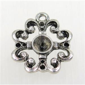 tibetan silver pendant, non-nickel, approx 22mm dia