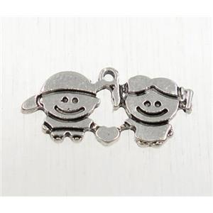 tibetan silver kids pendant, non-nickel, approx 8.5x20mm