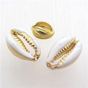 Enameling Alloy connector, teeth, gold plated, approx 12-19mm