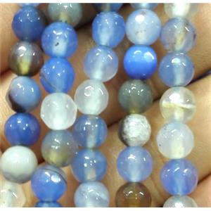 agate bead, faceted round, approx 6mm dia, 62pcs per st