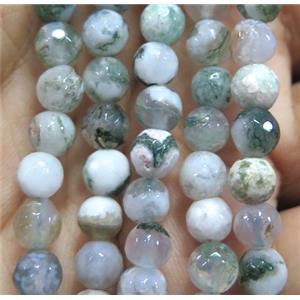 Agate bead, faceted round, approx 6mm dia