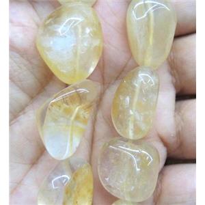 citrine bead, nugget, freeform, approx 10-20mm