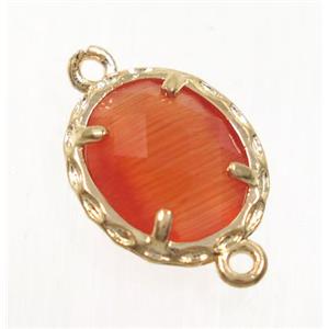 gemstone connector, gold plated, approx 10x12mm