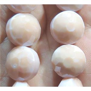 Chinese crystal glass bead, faceted flat round, approx 16mm dia, 20pcs per st