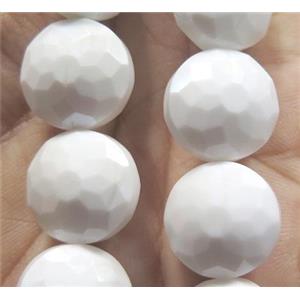 Chinese crystal glass bead, faceted flat round, approx 16mm dia, 20pcs per st