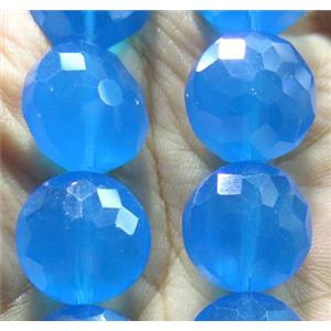 Chinese crystal glass bead, faceted flat round, approx 16mm dia, 20pcs per st