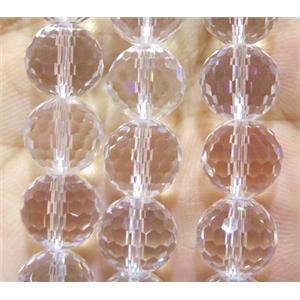 Chinese crystal glass bead, faceted round, approx 10mm dia, 40pcs per st