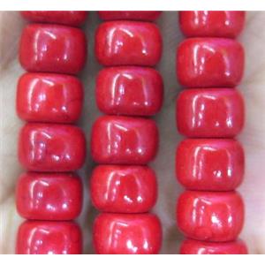 jade bead, rondelle, dye, approx 6x8mm