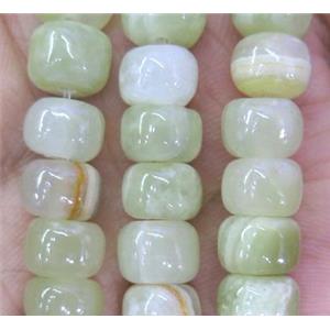 jade bead, rondelle, dye, approx 6x8mm