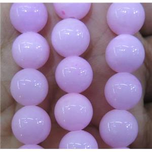 purple jade bead, round, stabile, approx 12mm dia, 32pcs per st