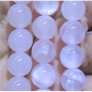 round jade beads, lt.pink dye, approx 4mm dia, 98pcs per st