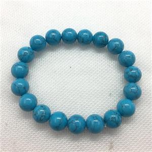Stretch Jade bracelet, round, dye, approx 6mm, 28pcs per st