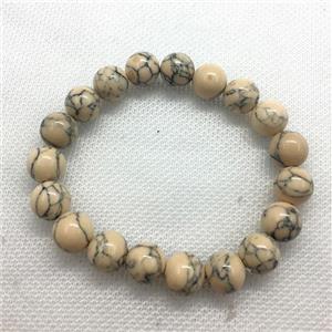 Stretch Jade bracelet, round, dye, approx 6mm, 28pcs per st