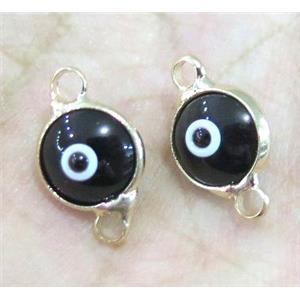 lampwork connector, eye, gold plated, approx 10mm dia