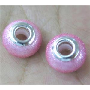 pearlized shell beads, matte rondelle, approx 14mm dia