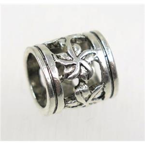 tibetan silver beads, non-nickel, approx 10x10.5mm, 8mm hole