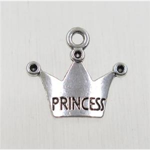 tibetan silver crown beads, non-nickel, approx 13x19mm