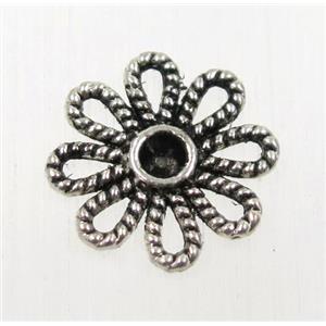 tibetan silver pendant, non-nickel, approx 13mm dia