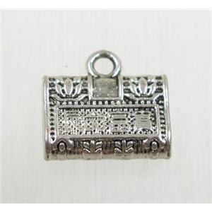 tibetan silver bag pendant, non-nickel, approx 9.5x13.5mm