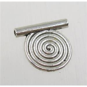 tibetan silver pendant, non-nickel, approx 11.7x13mm