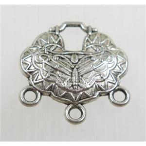 tibetan silver pendant, non-nickel, approx 17x20mm