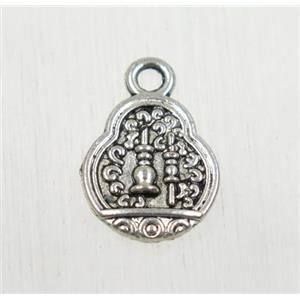 tibetan silver beads, non-nickel, approx 11x12mm