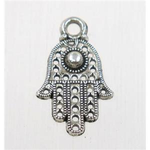 tibetan silver hamsahand pendant, non-nickel, approx 12x15mm
