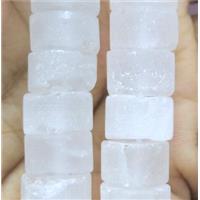 matte clear quartz heishi beads, approx 14-16mm dia