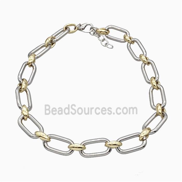 Aluminum Chain Necklace Gold Plated