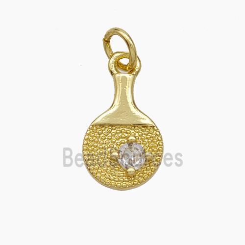 Wine Bags Charms Copper Pendant Pave Zirconia Gold Plated