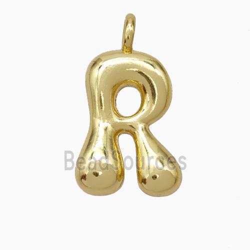 Copper Letter-R Pendant Gold Plated