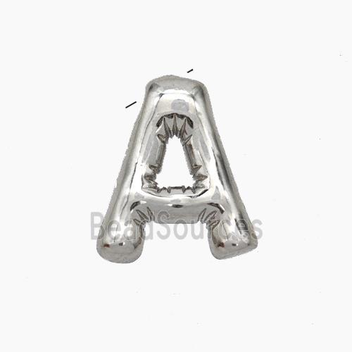 Copper Letter-A Pendant Platinum Plated