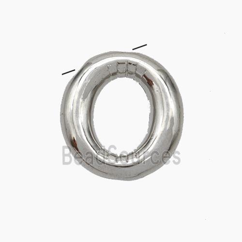 Copper Letter-O Pendant Platinum Plated