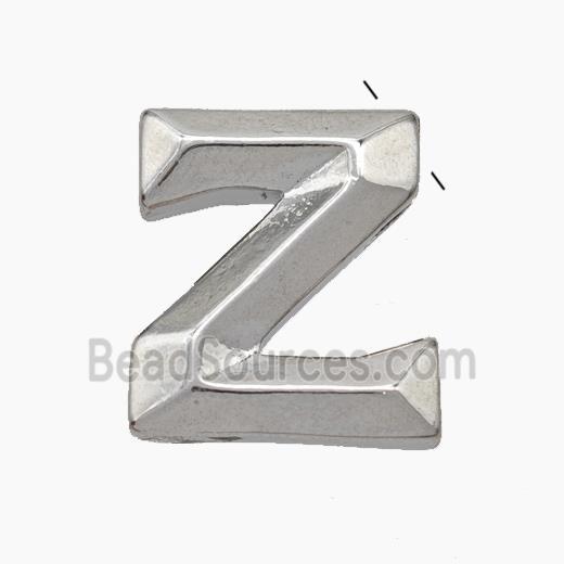 Copper Letter-Z Pendant Platinum Plated