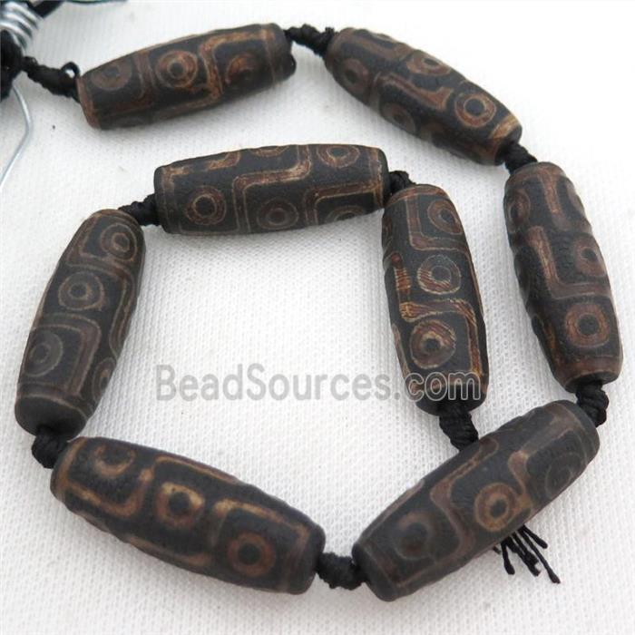 Tibetan Agate rice beads, eye