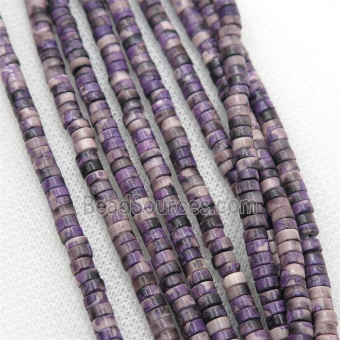 purple Rainforest jasper heishi beads