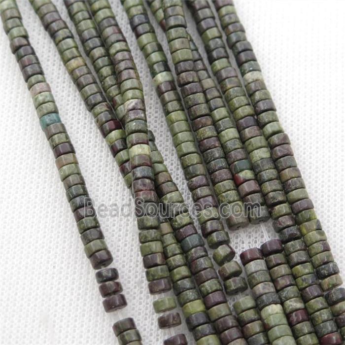 green Cuprite heishi beads
