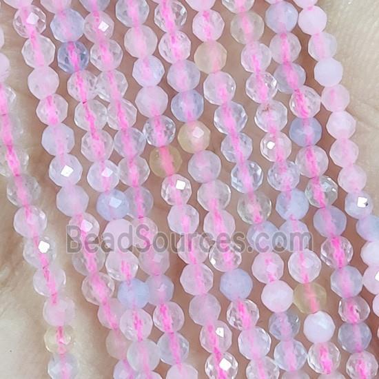 Pink Morganite Seed Beads Faceted Round