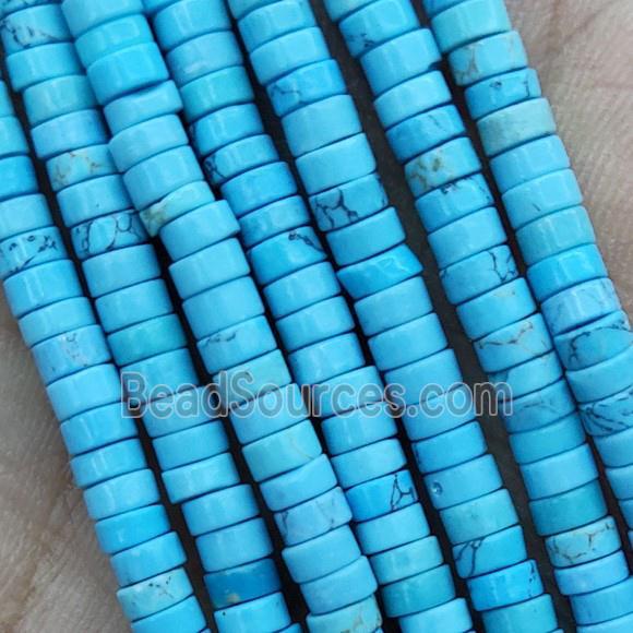 Blue Turquoise Heishi Beads Dye