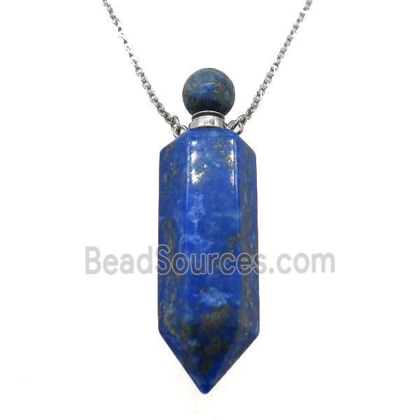 blue Lapis perfume bottle Necklace