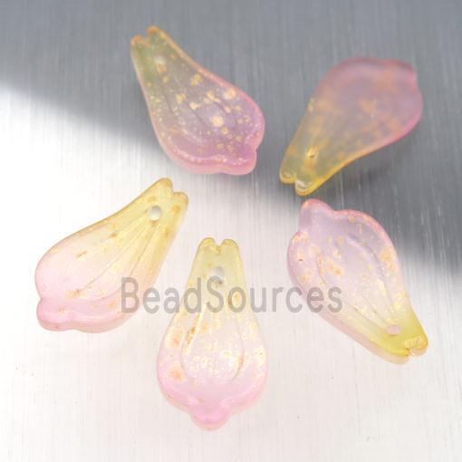 pink matte jadeite glass petal beads