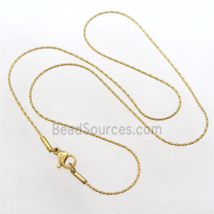 stainless steel necklace chain, gold plated